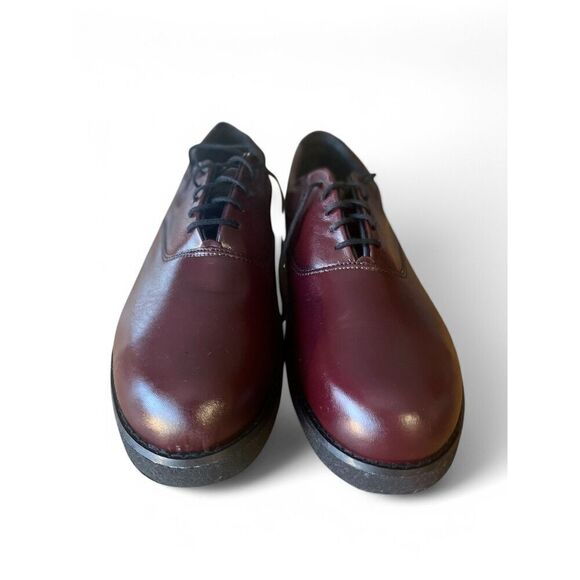 Steel Toe Safety Shoes 11 Welted Oxblood Leather Oxfords Men's Sz Made In USA - Picture 1 of 9